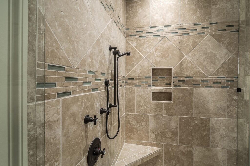 shower, tile, bathroom, interior, luxury, decor, modern, residential, tiled, bathtub, contemporary, brown bathroom, brown interior, brown shower, shower, shower, shower, shower, shower, bathroom, bathroom, bathroom, bathroom